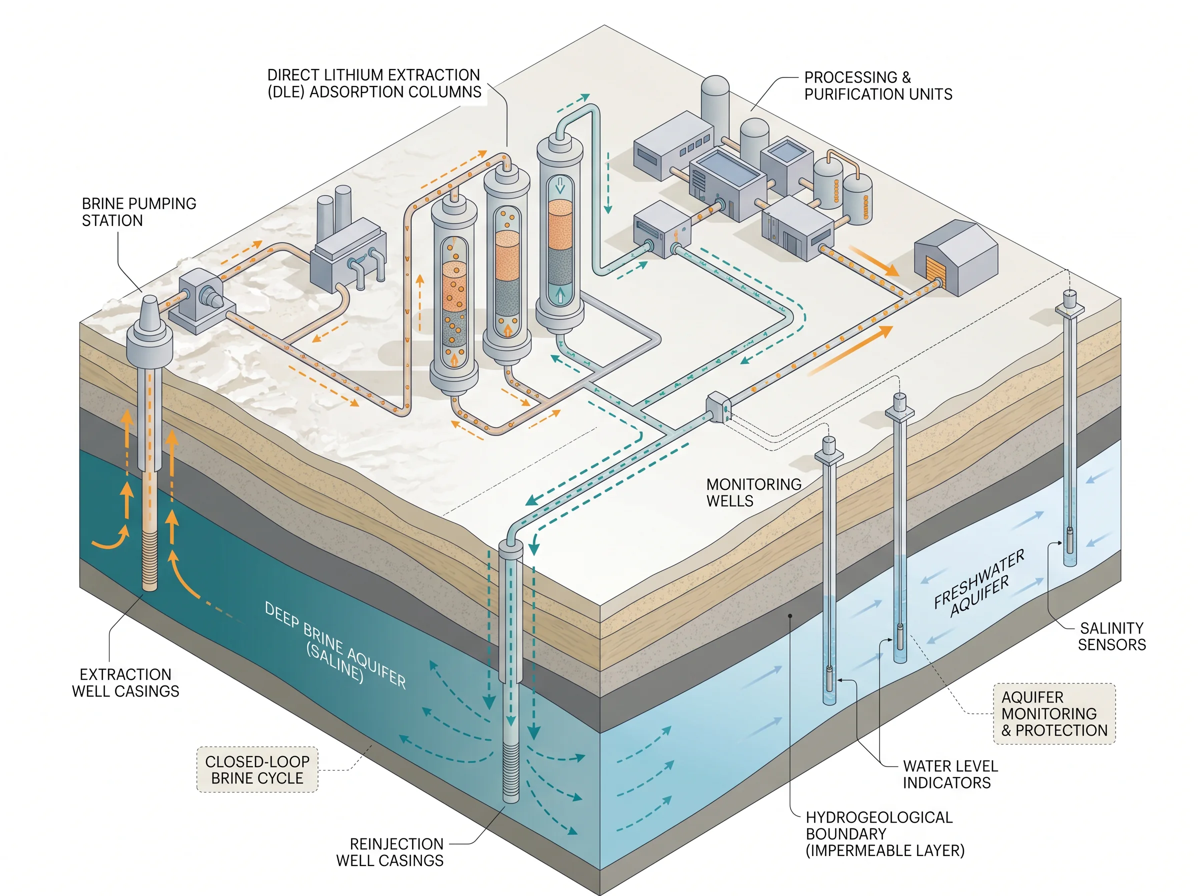 Lithium Brine Extraction and Aquifer Protection