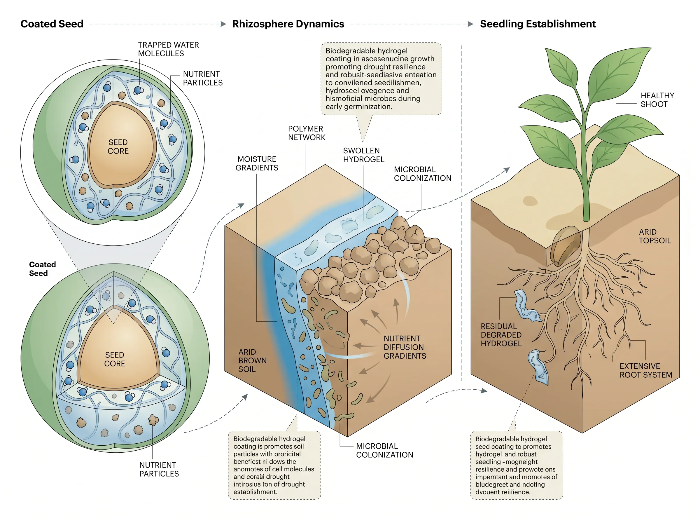 Hydrogel Seed Coating for Drought Resilience