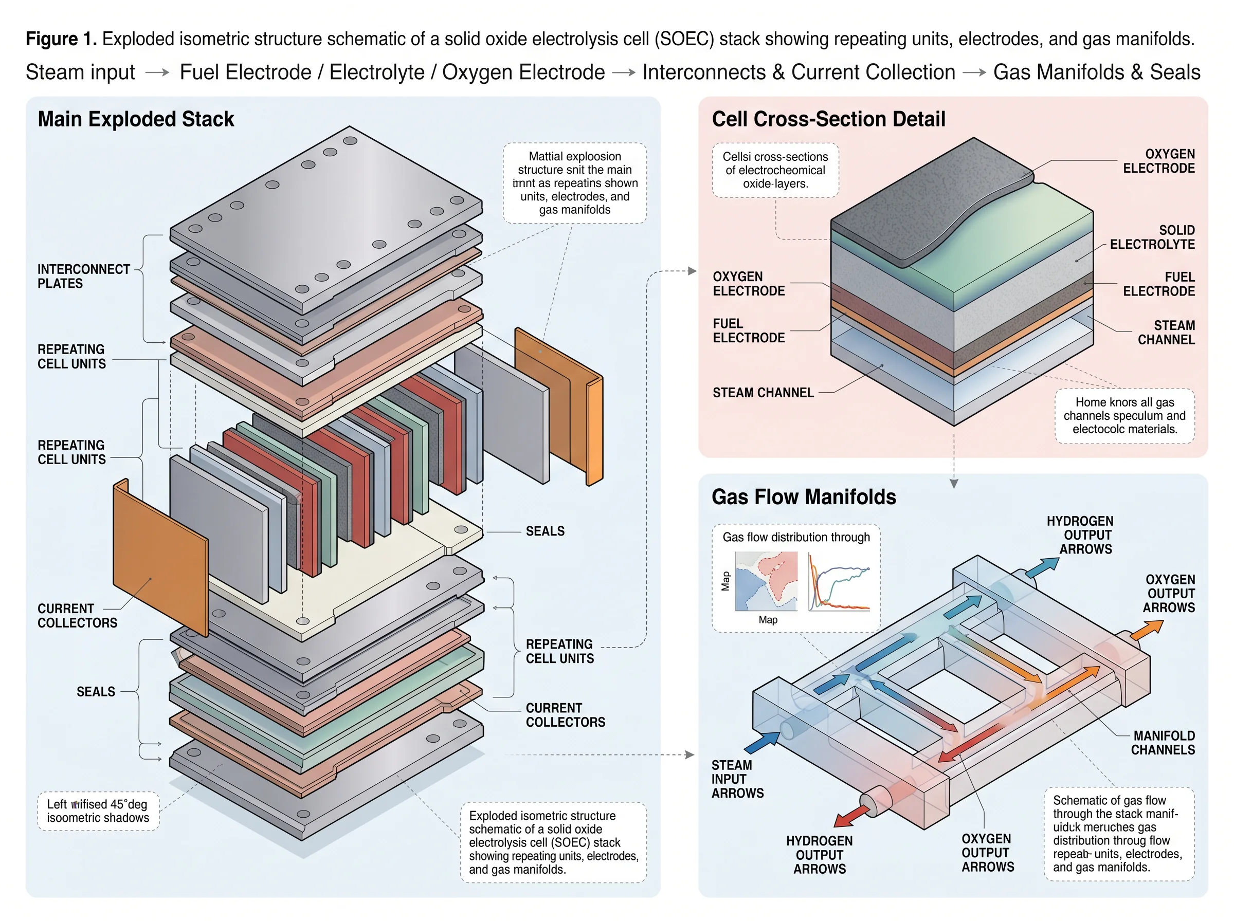 Solid Oxide Electrolysis Cell Stack Structure